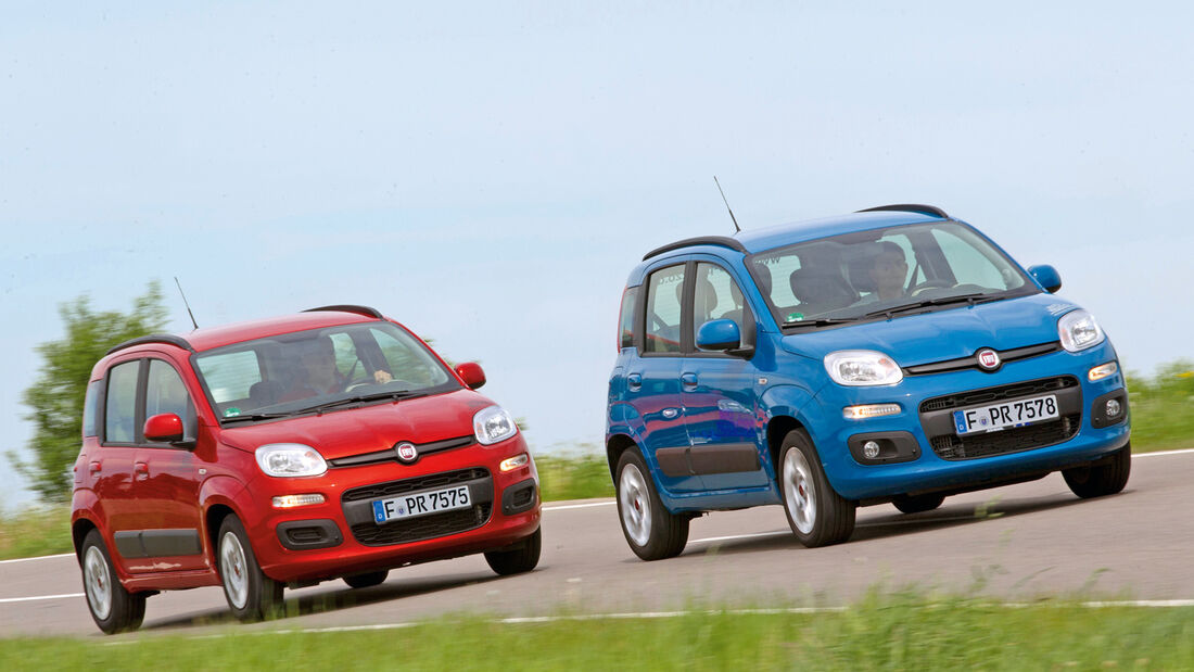 Fiat Panda 0.9 Twinair, Fiat Panda 1.2 8V, Frontansicht