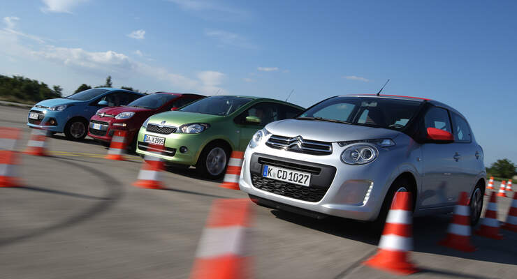 Fiat Panda 1.2 8V, Citroën C1 VTI 68, Skoda Citigo 1.0 Elegance, Hyundai i10 Blue 1.0 Trend