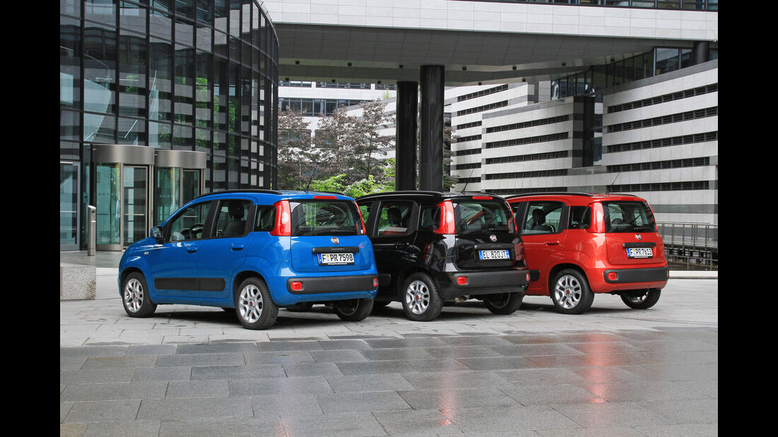Fiat Panda 1.2 8V, Fiat Panda 0.9 8V Twinair, Fiat Panda 1.3 16V Multijet, Heckansicht