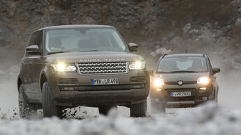 Fiat Panda 4x4, Range Rover, Frontansicht