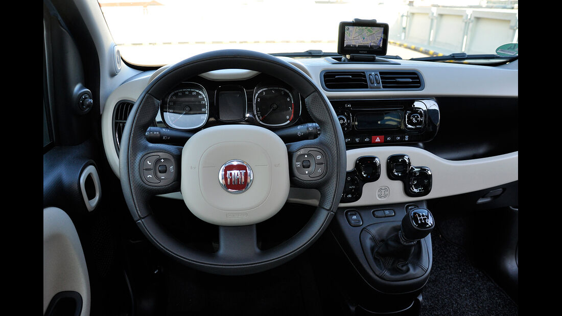 Fiat Panda, Innenraum, Cockpit, Lenkrad