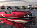 Floating Motors Oldtimer Klassiker Boot Katamaran Render