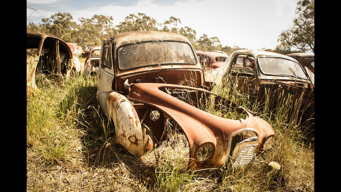 Flynn's Wrecking Yard,  Autofriedhof, Impression, Australien