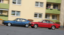 Ford Capri 2.3 S (Capri 78), Baujahr 1984; Opel Manta 2.0 L, Baujahr 1980