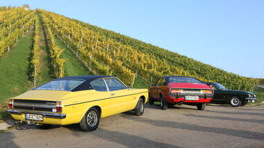 Ford Capri 2600 GT, Ford Taunus 2300 GXL, Ford Granada 2.0 l, Heckansicht