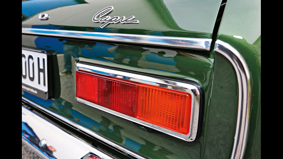 Ford Capri 2600 GT, Heck, Typenbezeichnung