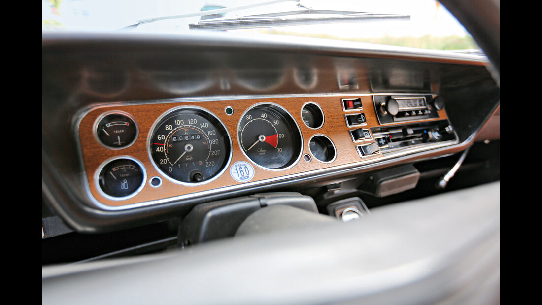 Ford Capri 2600 GT, Rundinstrumente
