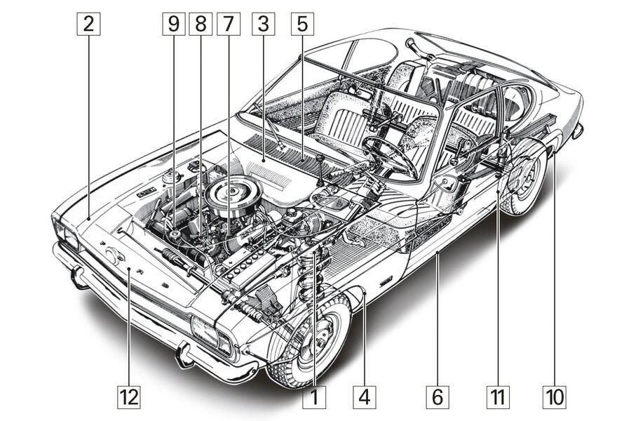 Ford Capri I, Schwachpunkte, Igelbild