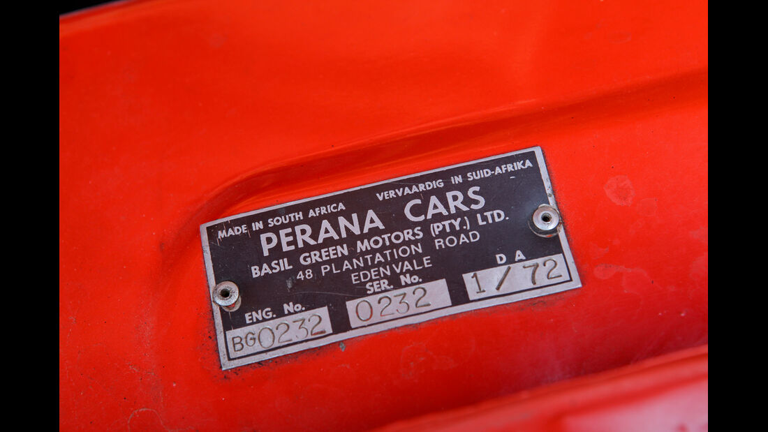 Ford Capri Perana, Typenbezeichnung, Schild