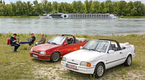 Ford Escort 1.6 XR3i Cabriolet, Opel Kadett E 2.0 GSi Cabriolet, Frontansicht