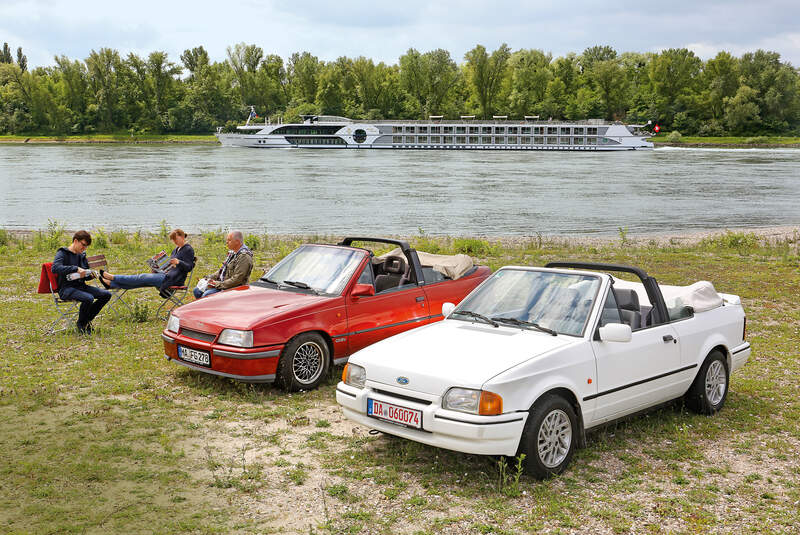 Ford Escort 1.6 XR3i Cabriolet, Opel Kadett E 2.0 GSi Cabriolet, Frontansicht