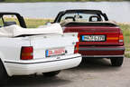 Ford Escort 1.6 XR3i Cabriolet, Opel Kadett E 2.0 GSi Cabriolet, Heckansicht