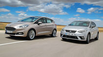 Ford Fiesta 1.0 Ecoboost Vignale, Seat Ibiza 1.0 EcoTSI Xcellence, Front
