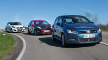 Ford Fiesta Black Edition, Suzuki Swift Sport, VW Polo Blue GT, Frontansicht