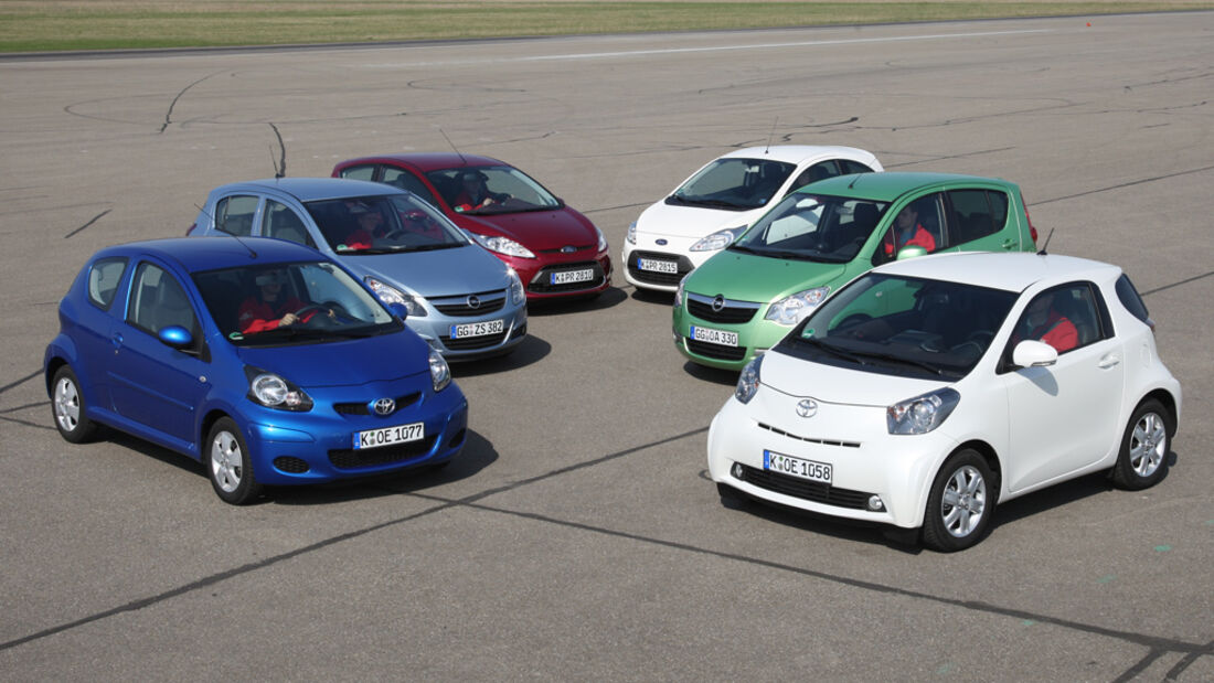 Ford Fiesta, Ford KA, Opel Agila, Opel Corsa, Toyota iQ, Toyota Aygo