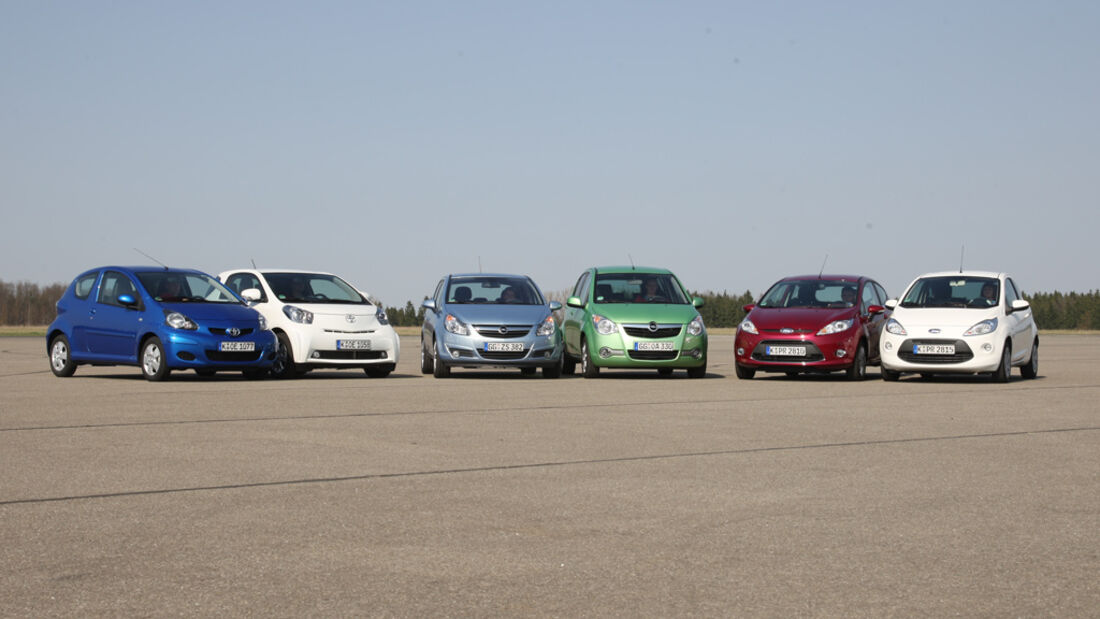 Ford Fiesta, Ford KA, Opel Agila, Opel Corsa, Toyota iQ, Toyota Aygo