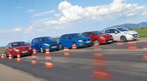 Ford Fiesta, Kia Rio, Peugeot 208, Renault Clio, VW Polo, Frontansicht