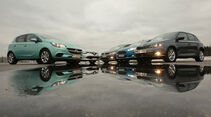 Ford Fiesta, Opel Corsa, Renault Clio, Skoda Fabia, VW Polo, Seitenansicht