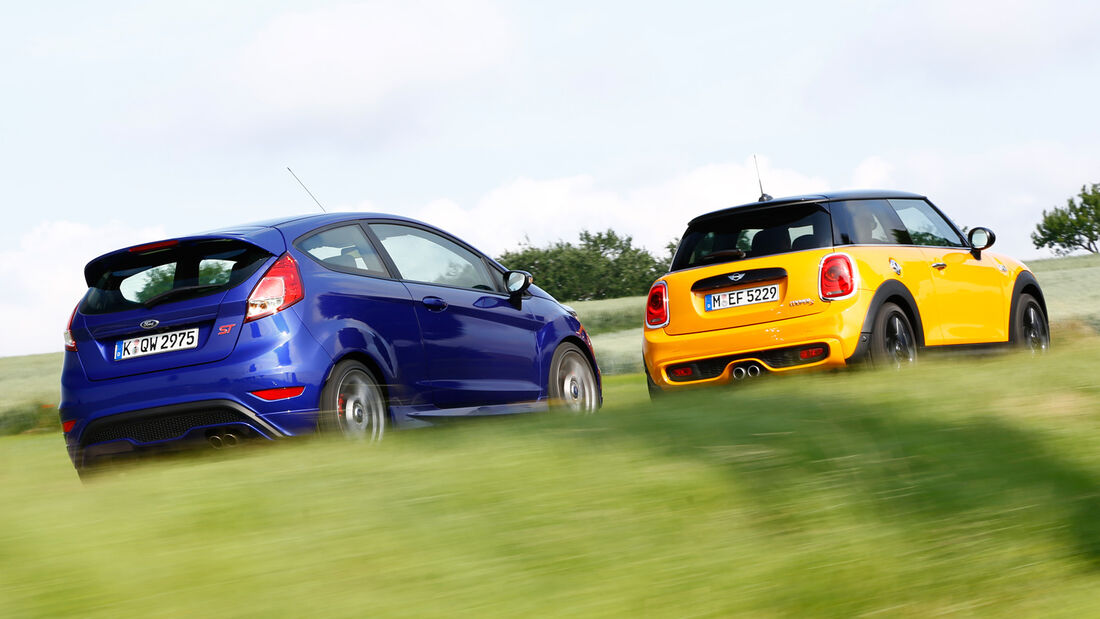 Ford Fiesta ST, Mini Cooper S, Heckansicht