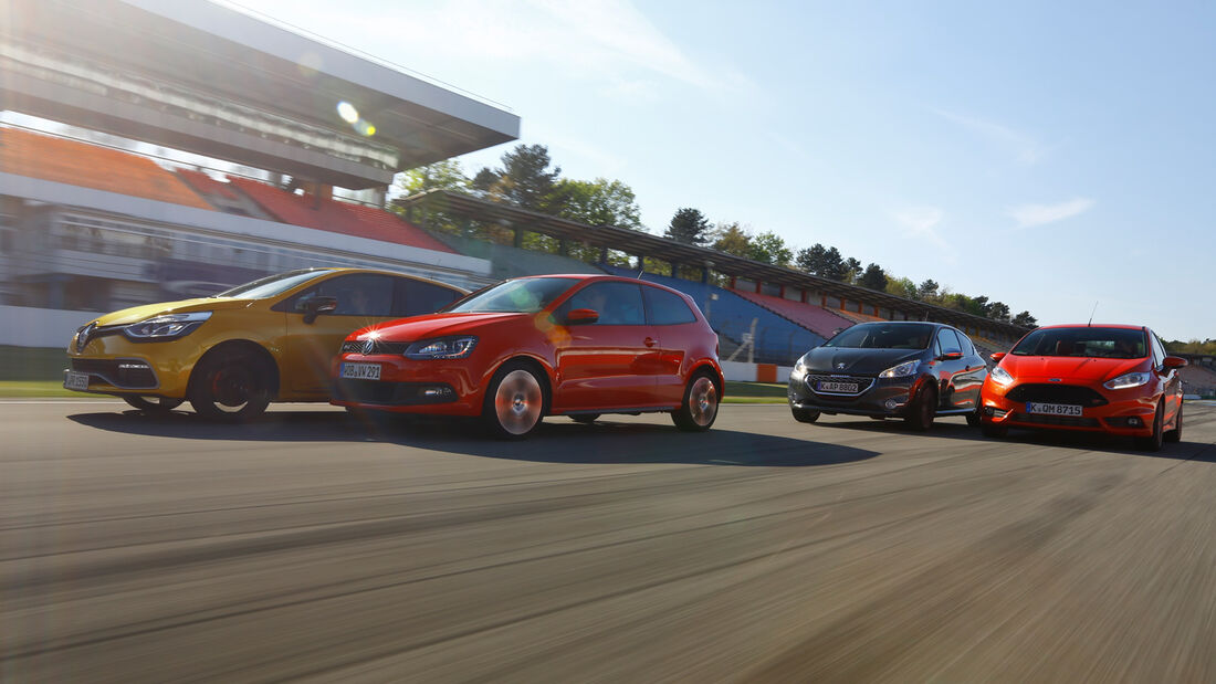 Ford Fiesta ST, Peugeot 208 GTI, Renault Clio R.S, VW Polo GTI, Seite