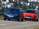 Ford Focus 1.0 Ecoboost, Toyota Auris 1.2T, Frontansicht