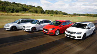 Ford Focus ST Turnier, Seat Leon St Cupra 280, Skoda Octavia RS 230 Combi, VW Golf R Variant