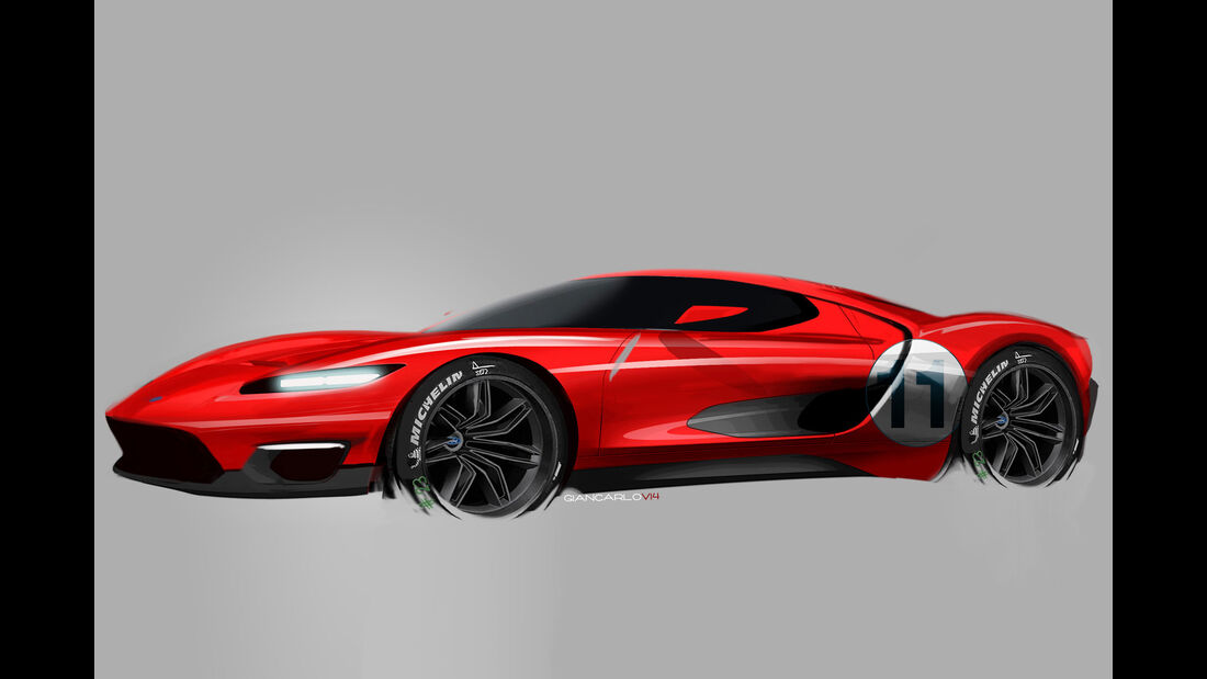 Ford GT - Supersportwagen - Entwicklung - frühe Skizzen