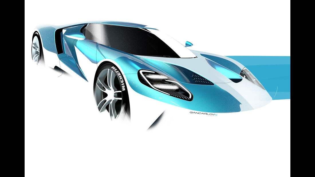 Ford GT - Supersportwagen - Entwicklung - letzte Skizzen
