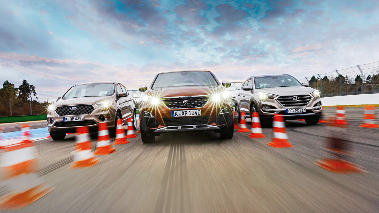 Ford Kuga Hyundai Tucson Und Peugeot 3008 Im Vergleich Auto Motor Und Sport