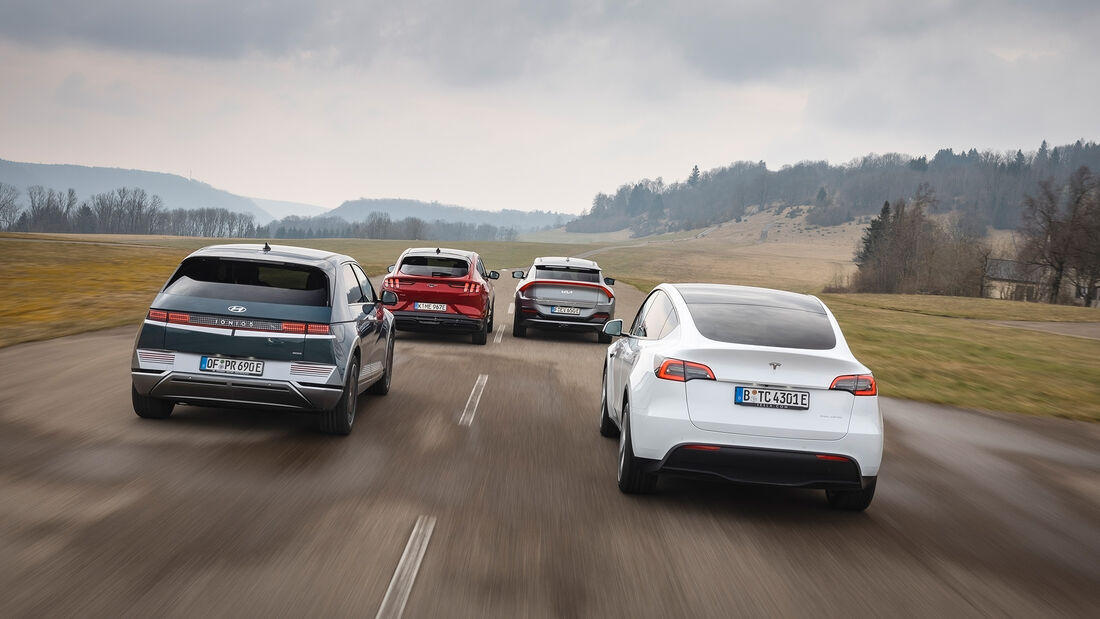Ford, Kia, Hyundai und Tesla Elektro-SUV im Test