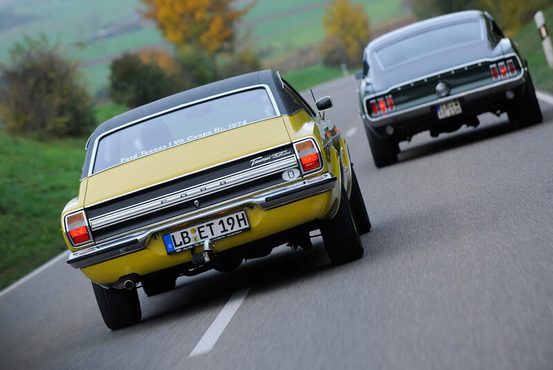 Ford Mustang V8, Ford Taunus 2300 GXL, Heckansicht