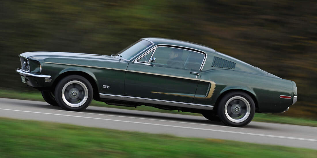 Ford Mustang V8, Seitenansicht