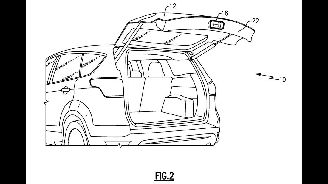 Ford Patent, Projektor in Heckklappe