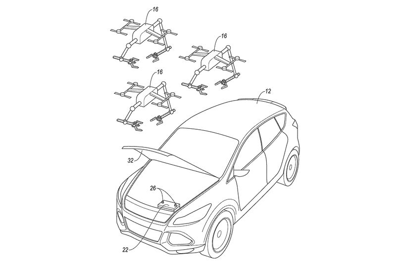Ford-Patent Starthilfe-Drohnen