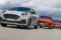 Ford Puma ST, Hyundai Kona 1.6, VW T-Roc 2.0, Exterieur