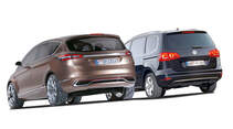 Ford S-MAX, VW Sharan, Heckansicht