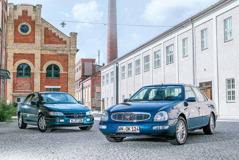 Ford Scorpio Mk2 2.9I, Opel Omega B Mv6, Frontansicht