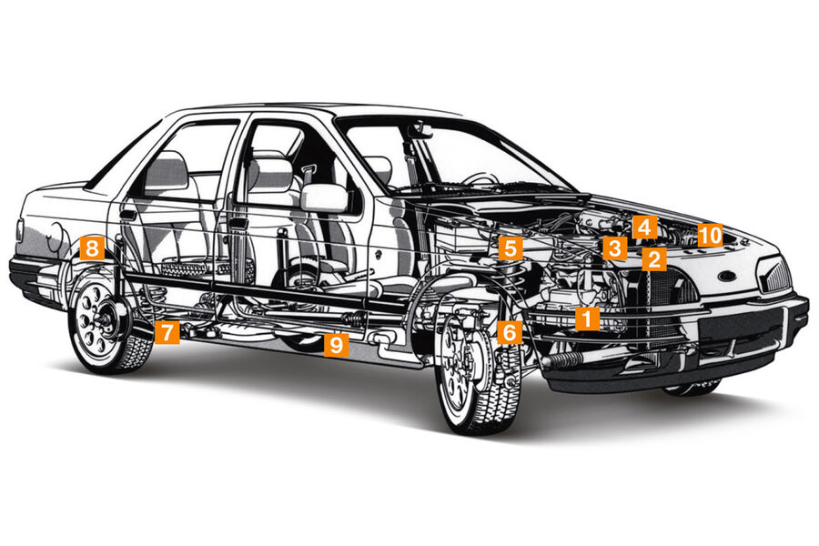 Ford Sierra 2.0i, Schwachstellen, Igelbild