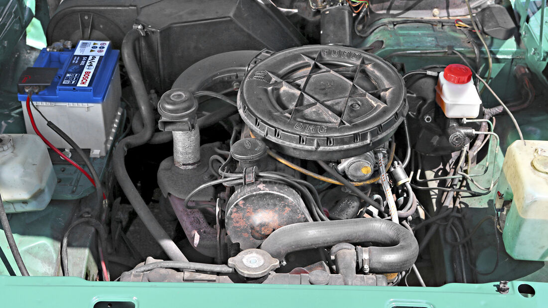Ford Taunus 1600 L, Motorraum