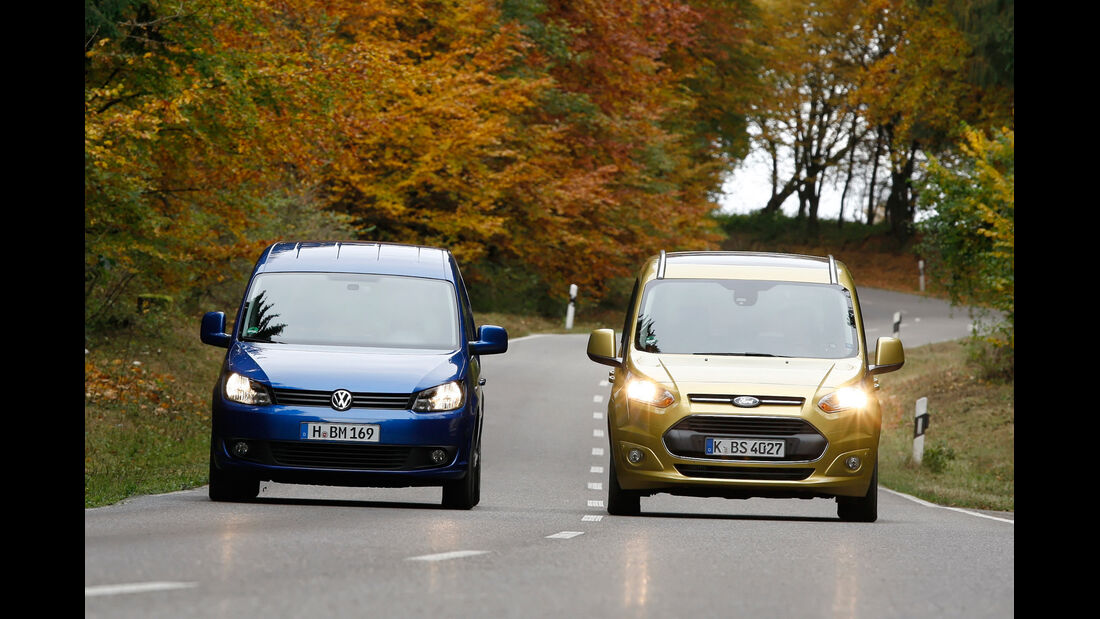 Ford Tourneo Connect, VW Caddy, Frontansicht