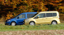 Ford Tourneo Connect, VW Caddy, Seitenansicht