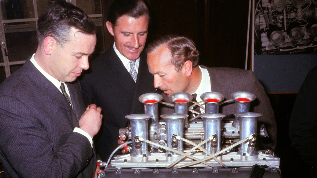 Ford in der Formel 1 - Keith Duckworth (Cosworth) - Graham Hill - Colin Chapman - Cosworth DFV