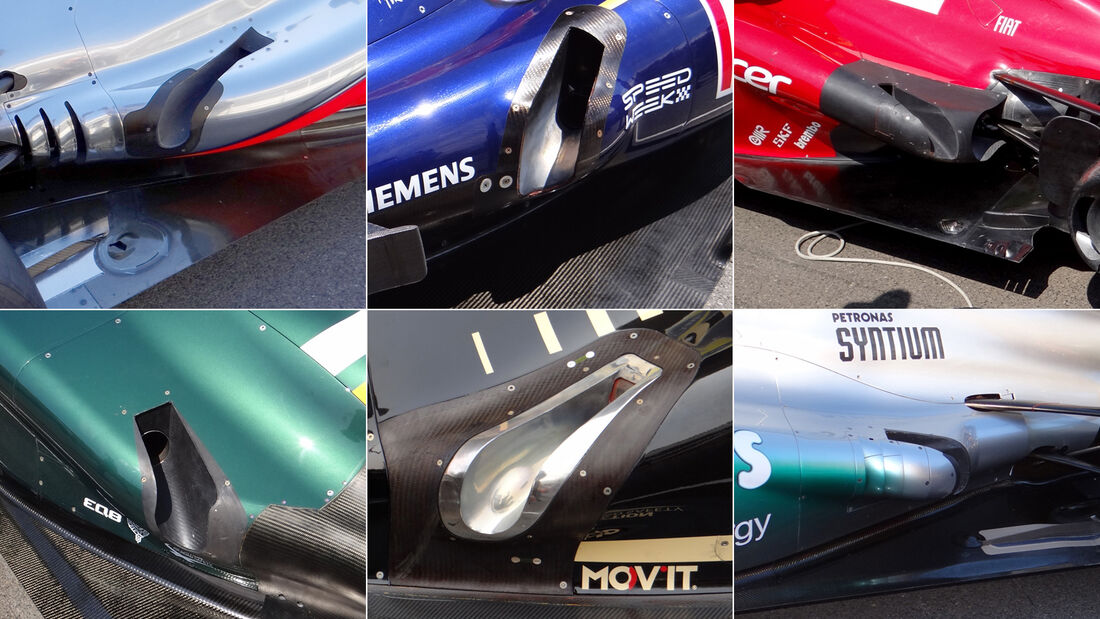 Formel 1 Auspuff Collage 2012