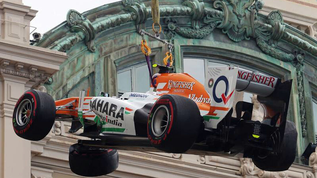 Formel 1 GP Monaco 2013 Crash Adrian Sutil