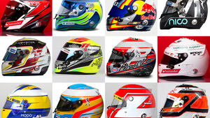 Formel 1 - Helm-Collage 2015