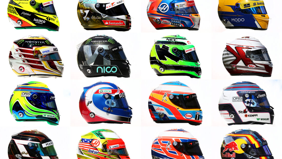 Formel 1 - Helme - 2016 - Collage