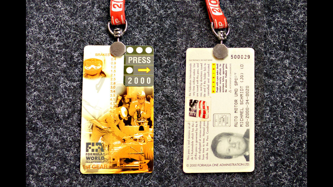 Formel 1 Presse-Akkreditierung Saison 2000