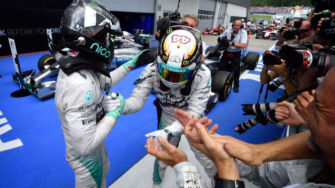 Formel 1 - Saison 2014 - GP Österreich - Rosberg - Hamilton - Mercedes