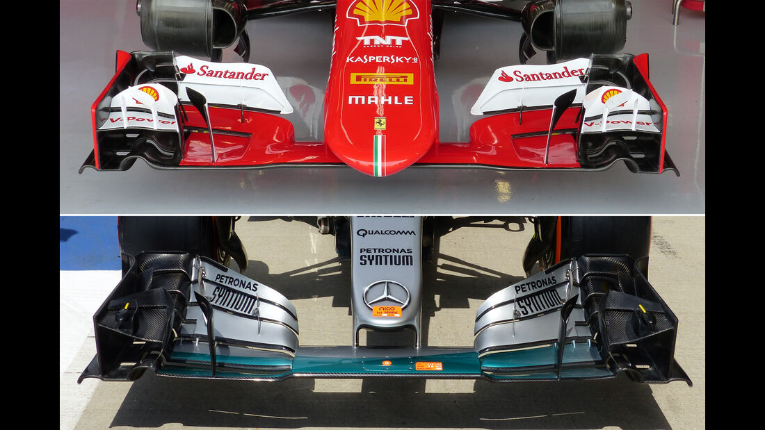 Formel 1 Technik-Vergleich - Mercedes vs. Ferrari - F1 2015