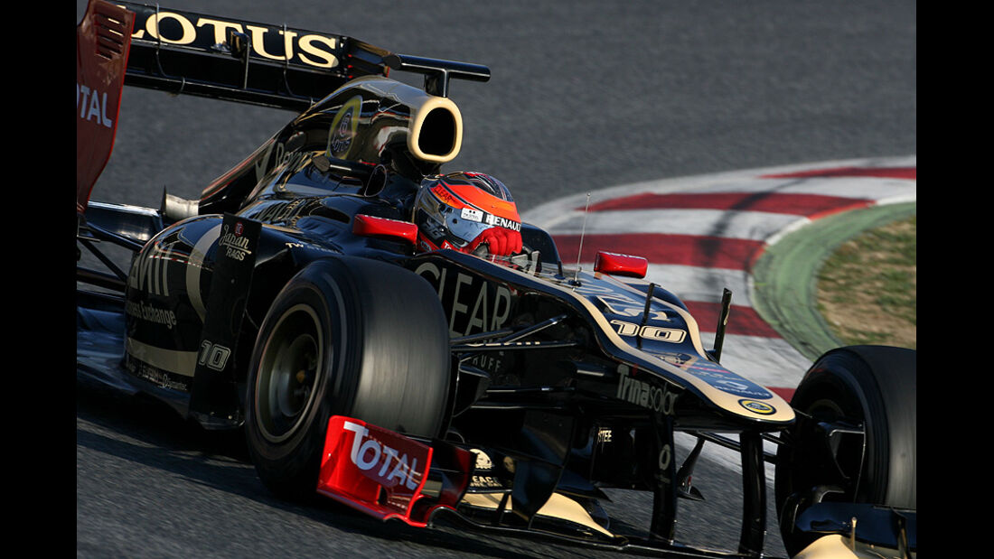 Formel 1-Test, Barcelona, 01.03.2012, Romain Grosjean, Lotus Renault GP